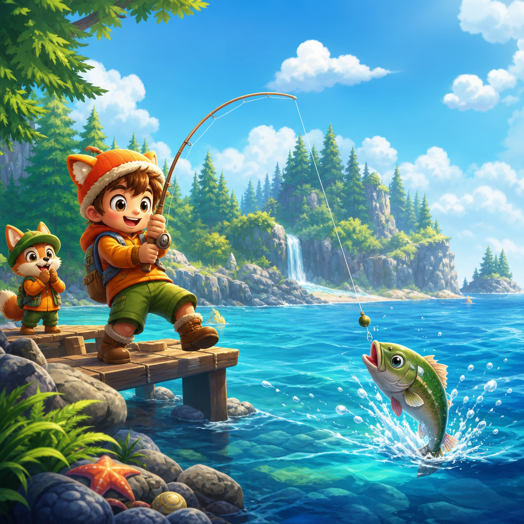 catch fish with a line