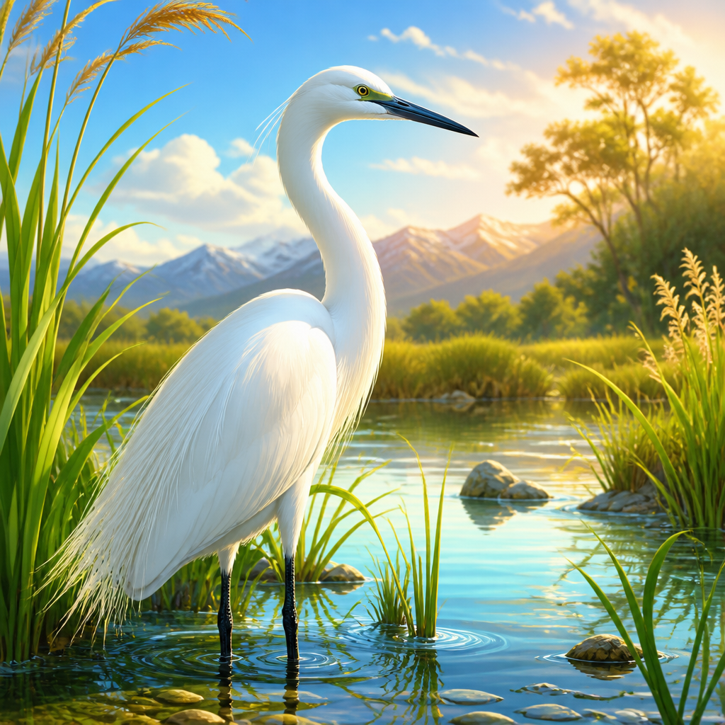 white heron