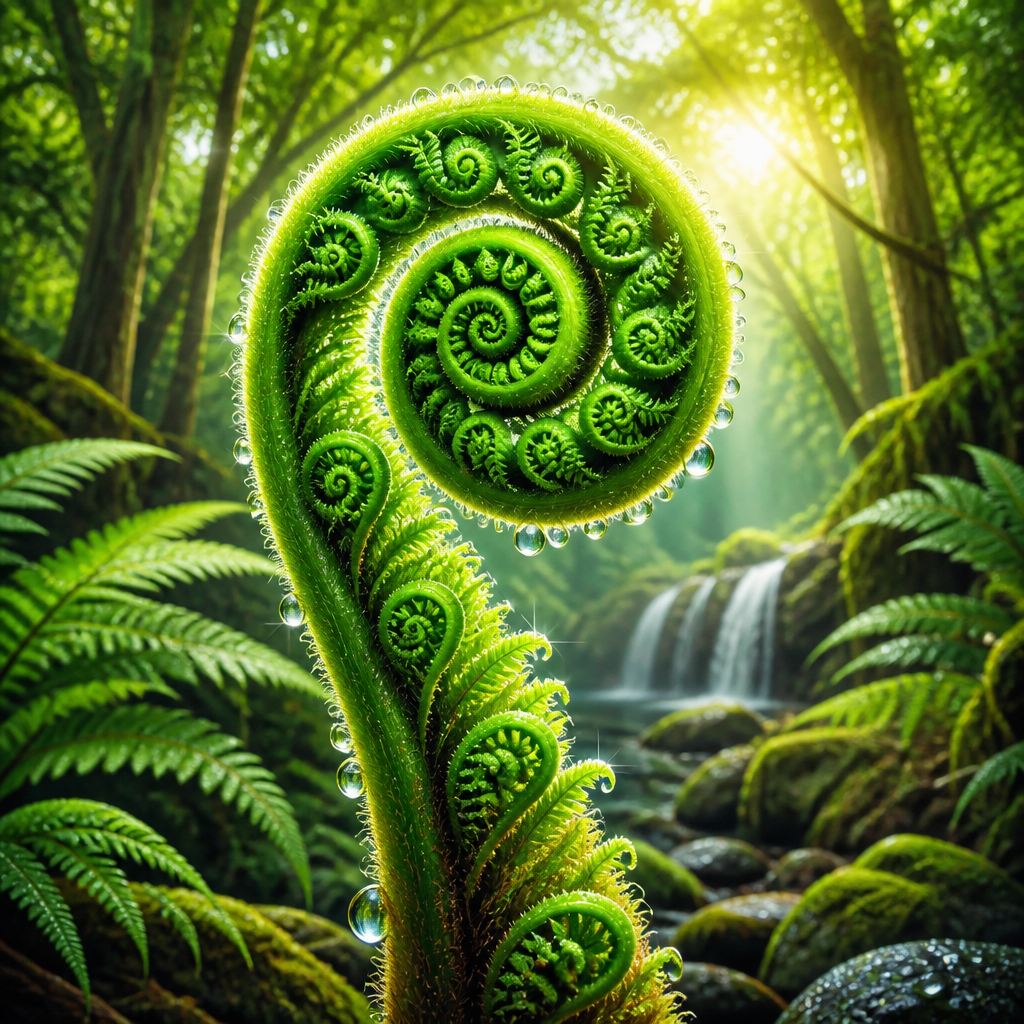 curled fern frond