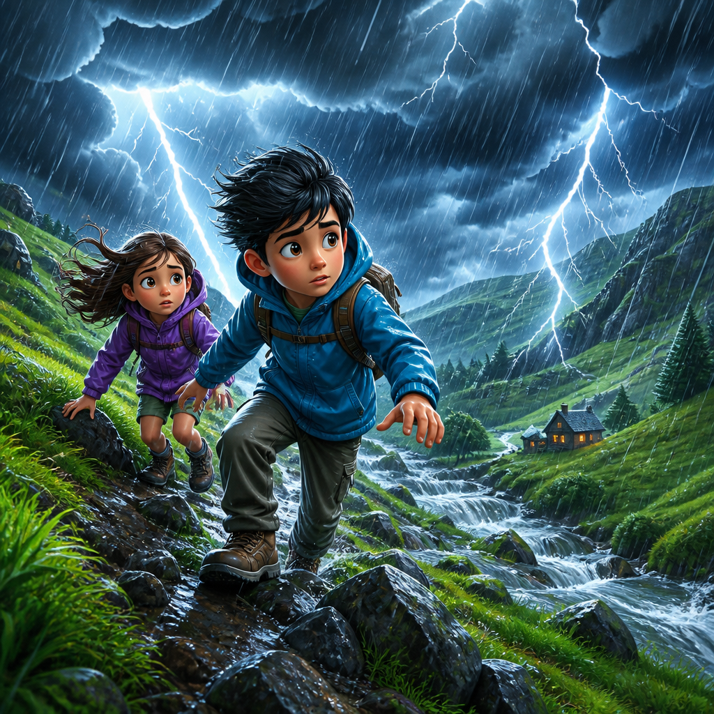 stormy rain